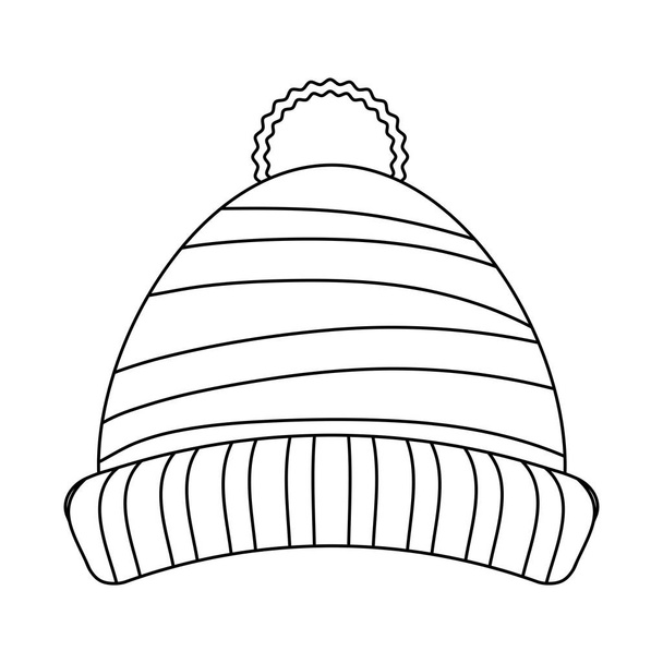 Καπέλο beanie χειμερινό - Διάνυσμα, εικόνα