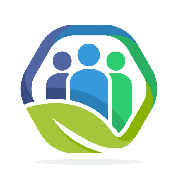 icône logo pour la communauté avec mode de vie végétarien
 - Vecteur, image