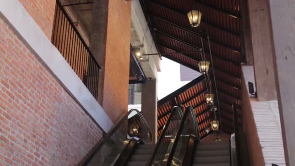  Escalator up and down in shopping mall, stock video - Footage, Video