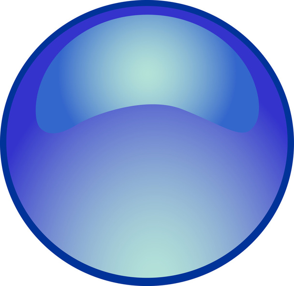 üres kék gomb - Vektor, kép