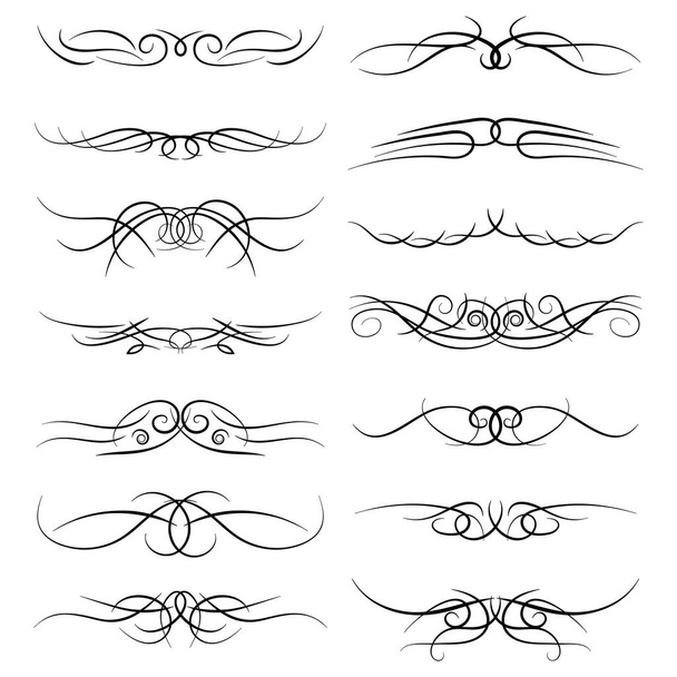 Set of vintage decorative curls, swirls, monograms and calligraphic borders - Vector, Image