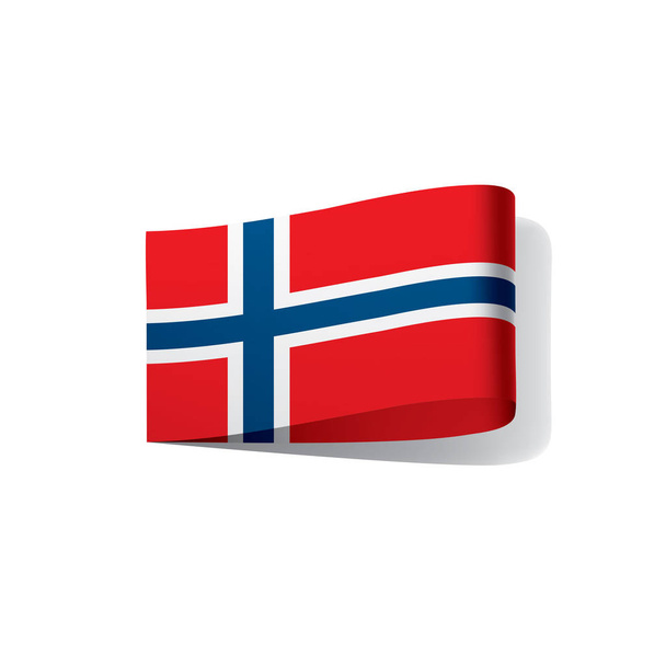 Norveç bayrağı, vektör illüstrasyonu - Vektör, Görsel