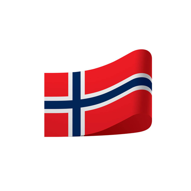 Norveç bayrağı, vektör illüstrasyonu - Vektör, Görsel