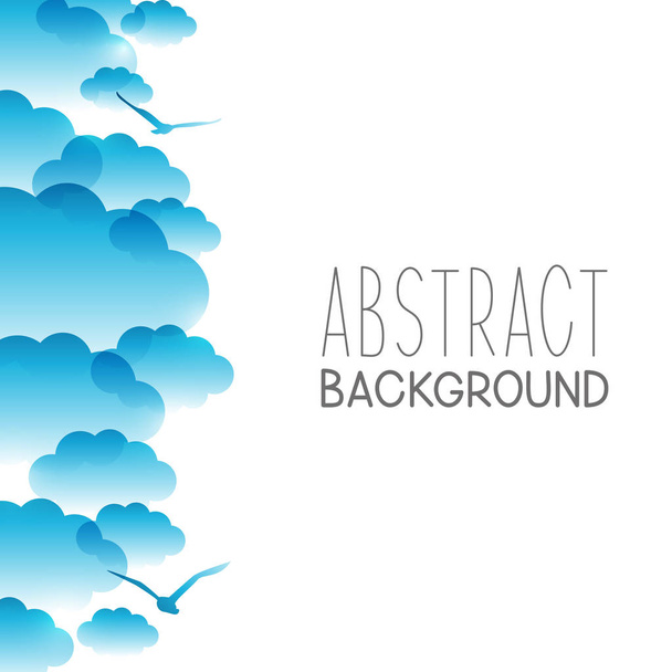 Abstrakti tausta sinisillä pilvillä ja tilaa tekstille
 - Vektori, kuva