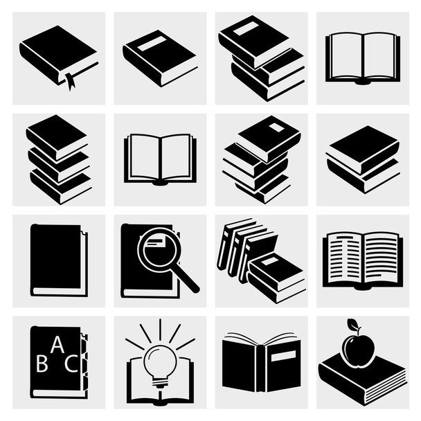 Book icons set. - Vector, Image