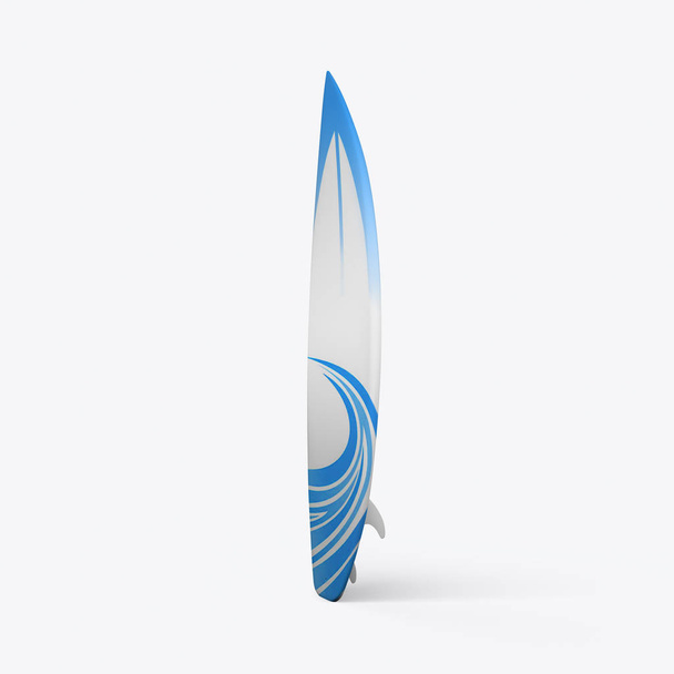 Rendering 3D di una tavola da surf su sfondo bianco
 - Foto, immagini