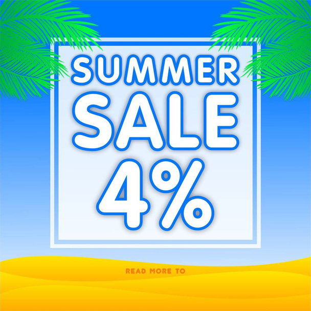 summer sale banner discount - Vektor, Bild