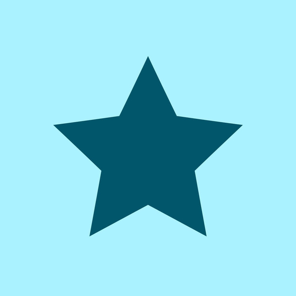 icono de estrella sobre fondo azul - Vector, imagen