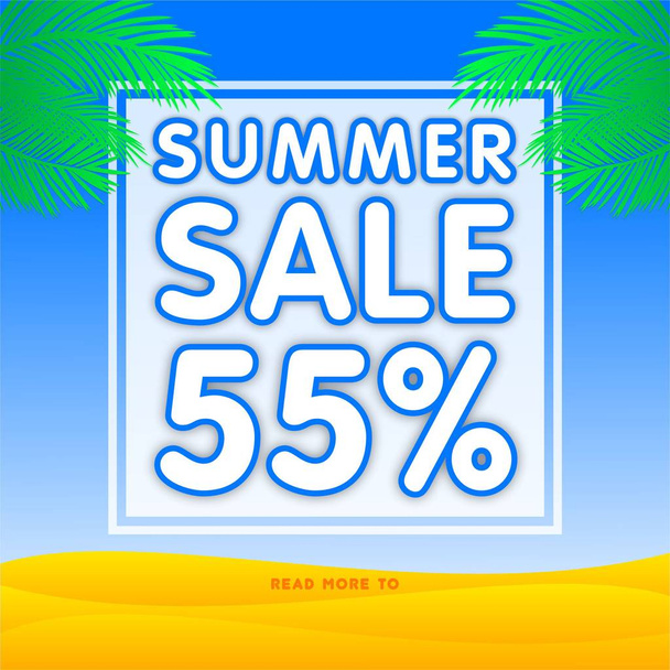 summer sale banner discount - Vecteur, image