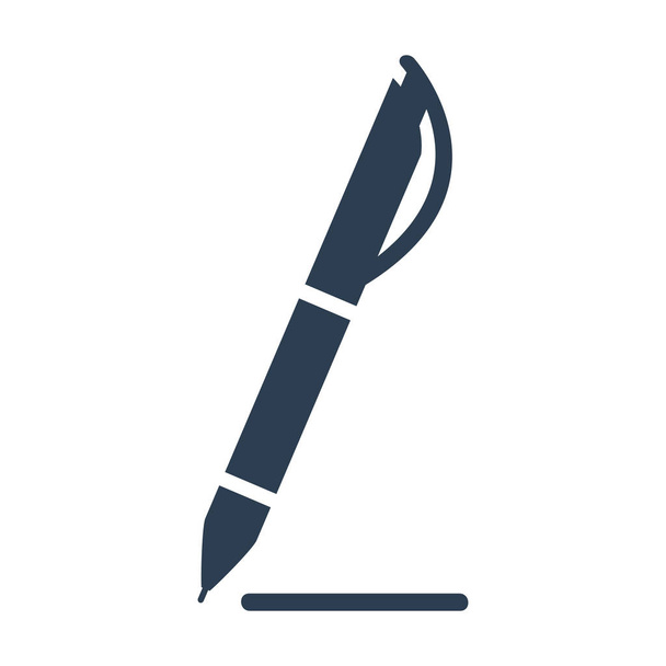 Pen icon on white background. - Vector, Image