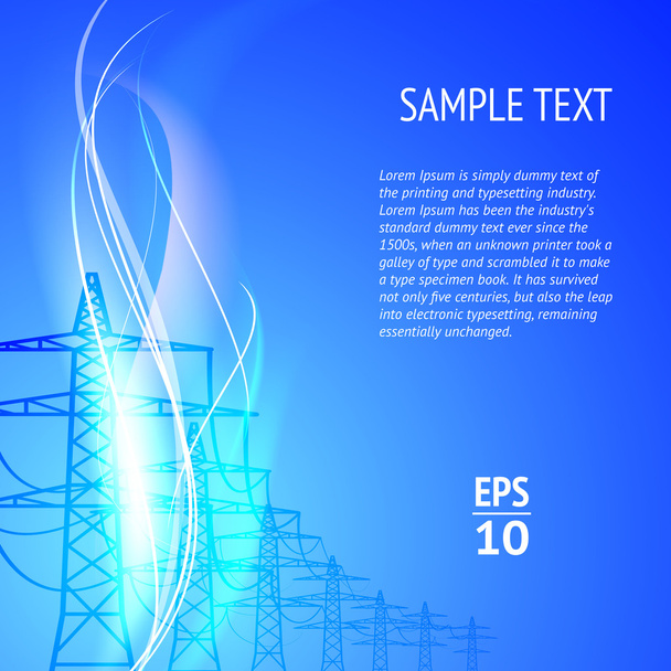 Silhouette de pylônes électriques
 - Vecteur, image