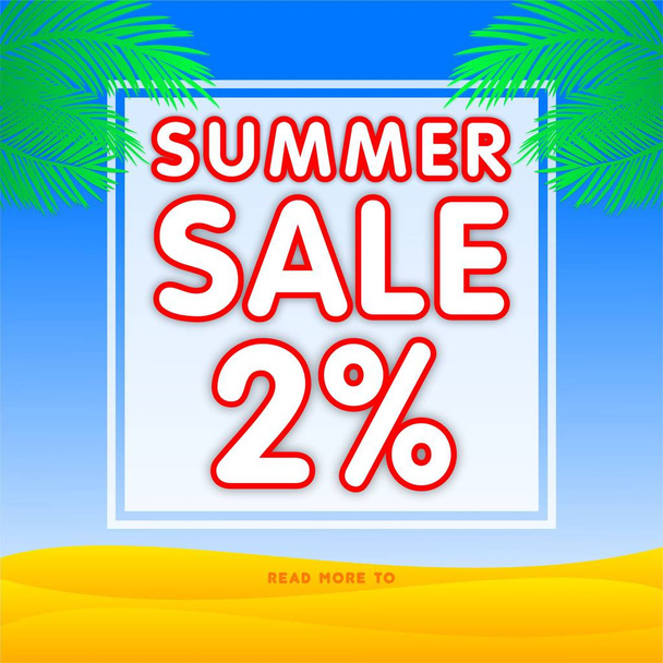 summer sale banner discount - Vektor, obrázek