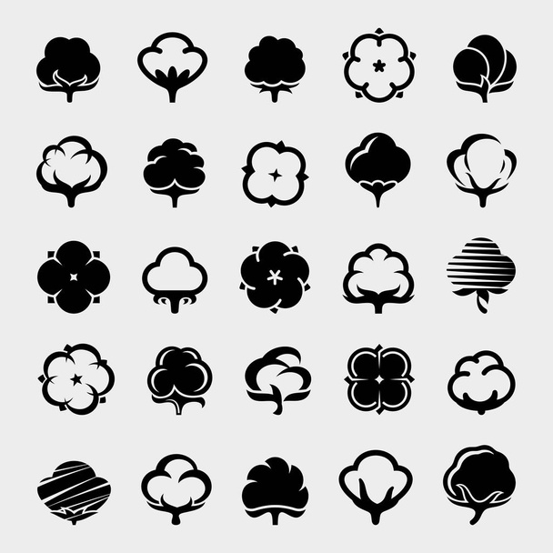 Cotton set. Vector. Labels and elements set, edit size and color, vector - Vector, Image