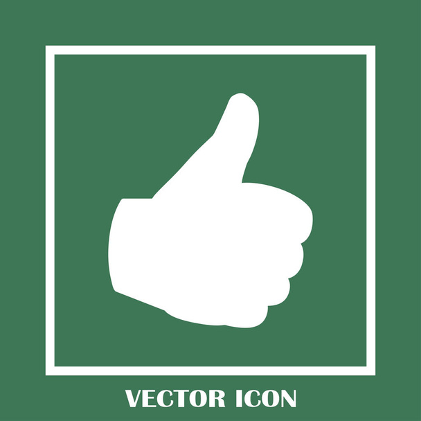 Vector pulgar hacia arriba icono, Icono plano vector ilustración
. - Vector, imagen