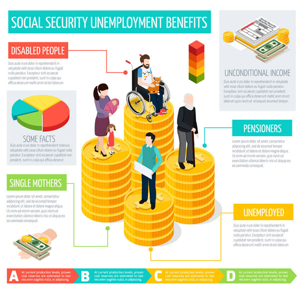 Conjunto Infográfico de la Seguridad Social
 - Vector, Imagen