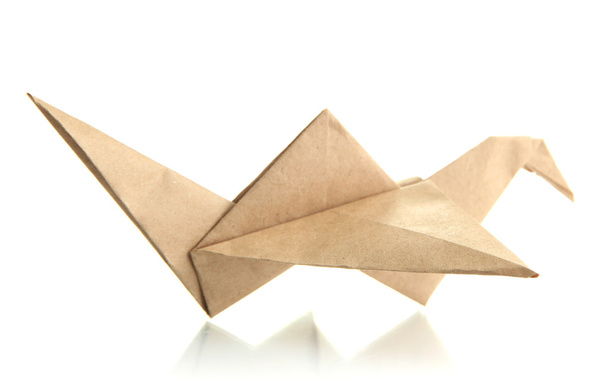 Origami crane isolated on white - Fotó, kép