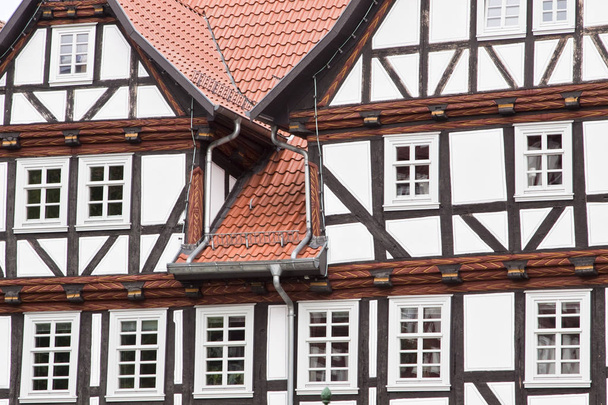 close-up photo of Half Timbered Houses - Fotoğraf, Görsel