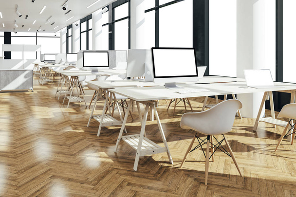 3D render van mooie moderne kantoor interieur - Foto, afbeelding