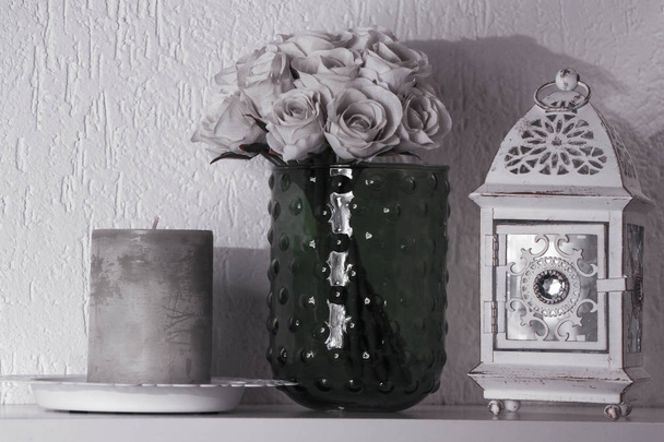 decorations at home in black and white - Photo, Image