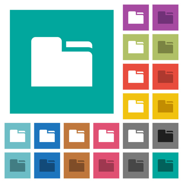 Tab folder square flat multi colored icons - Vector, Image