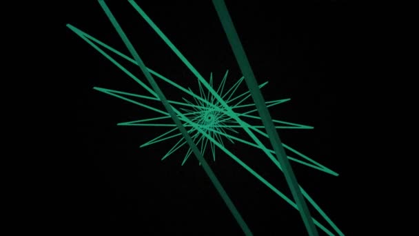 Abstraktní pozadí rotující hvězdy geometrický tvar 15 A počítač vytvořené animace abstrakt rotující geometrické obrazce ve tvaru hvězdy - Záběry, video