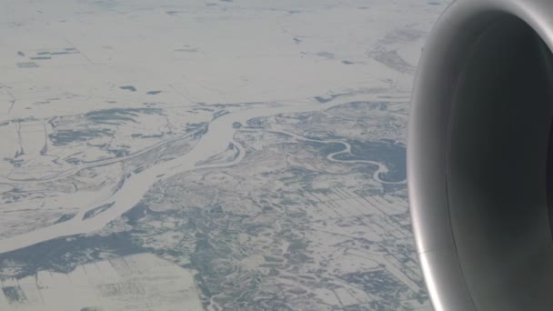 Rusko-Leden 29,2018: Pole a řek při pohledu z letadla - Záběry, video