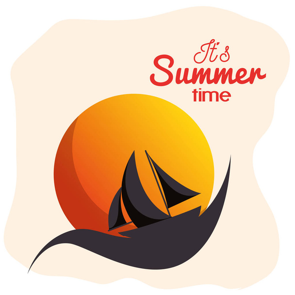 Its summer time design - Vector, Image