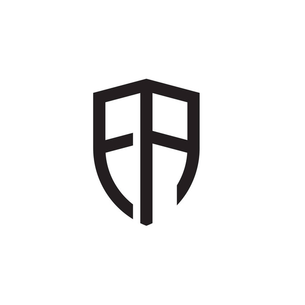 Logo iniziale della forma dello scudo della linea delle lettere
 - Vettoriali, immagini