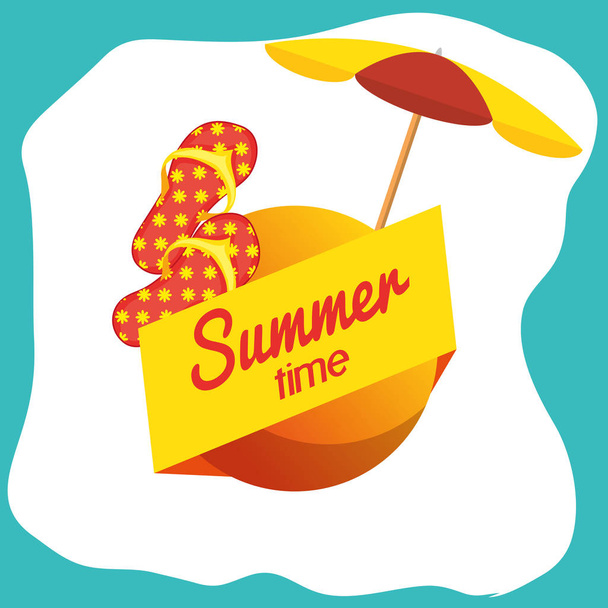 夏の時間のデザイン - ベクター画像