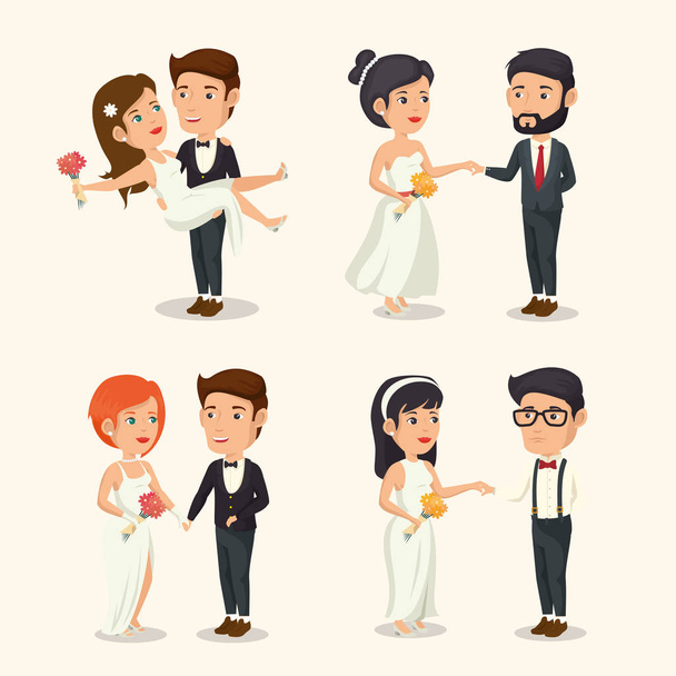 Дизайн нареченого і нареченого
 - Вектор, зображення