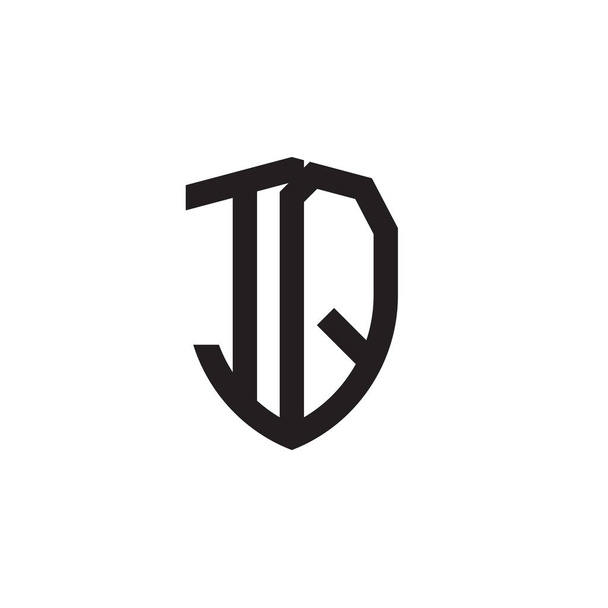 Початкові літери лінії логотипу форми щита
 - Вектор, зображення