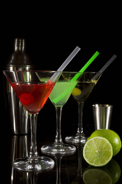 Collection of colorful cocktails - Photo, Image