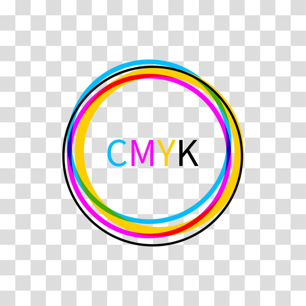 Icon CMYK on white background - Vector, Image