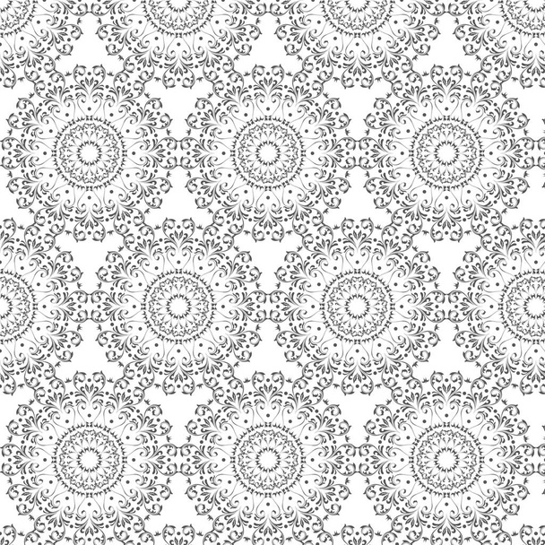 Oriental vector pattern with round arabesques elements - Vector, Image