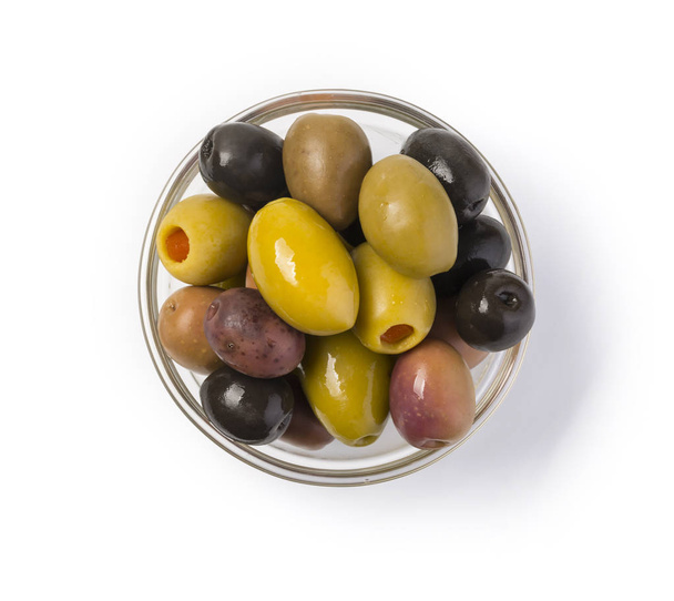 A fekete és zöld olívabogyóval - Fotó, kép