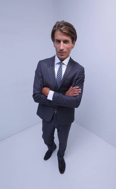 stylized photo of serious businessman - Фото, изображение