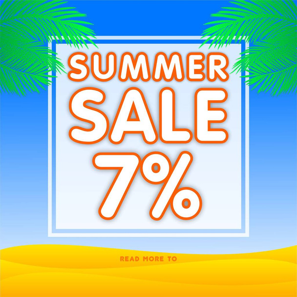 summer sale banner discount - Διάνυσμα, εικόνα