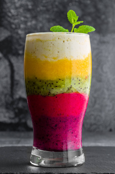 colorful fruit smoothie - Photo, Image