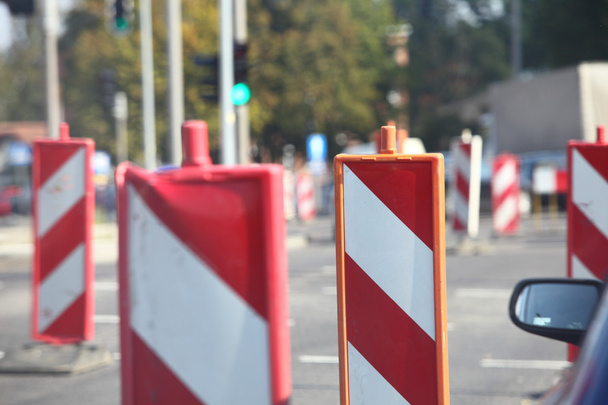 traffic signs Road Closed warning sign - Fotografie, Obrázek