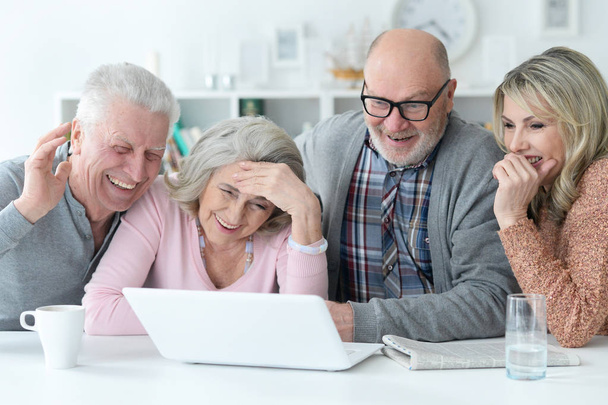 senior couples using laptop - Photo, Image