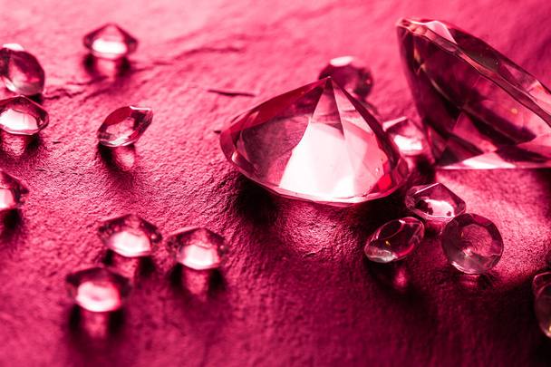 different beautiful  diamonds, close up - Fotografie, Obrázek