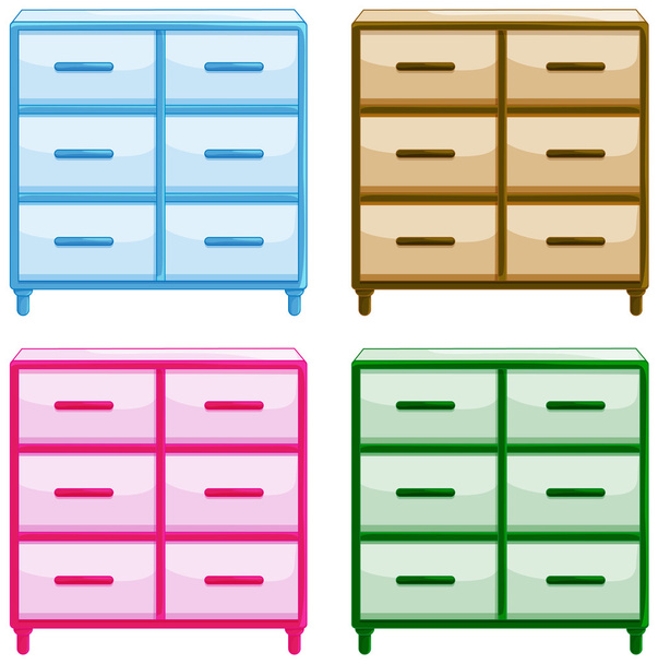 Tables with drawers - Vector, Image