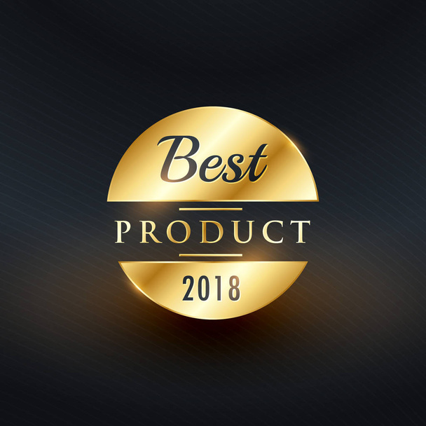 best product of the year golden label design - Wektor, obraz