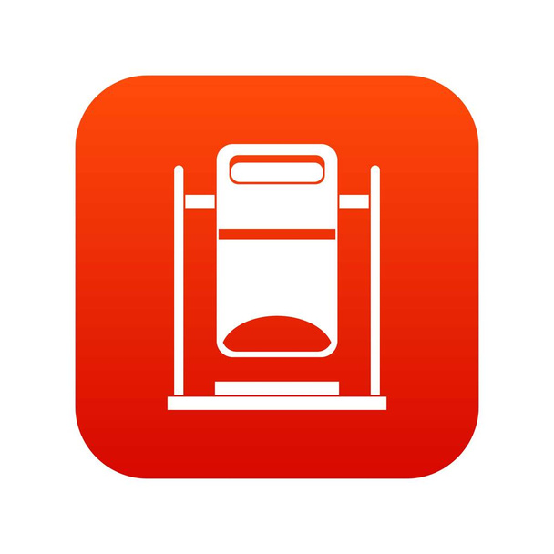 Swinging trashcan icon digital red - Vector, Imagen