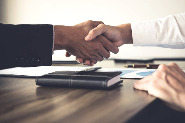 Meeting and greeting concept, Two confident Business handshake a - Foto, Imagem