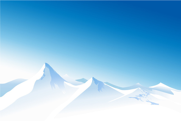téli hegyek - Vektor, kép