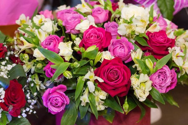 Large bouquet with roses - Photo, Image