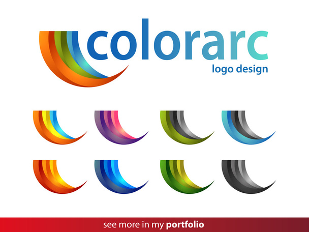 ColorArc Yrityksen logo suunnittelu, vektori
 - Vektori, kuva