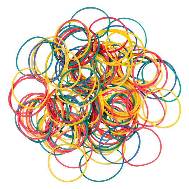 Stationery multicolored rubber bands - Photo, Image