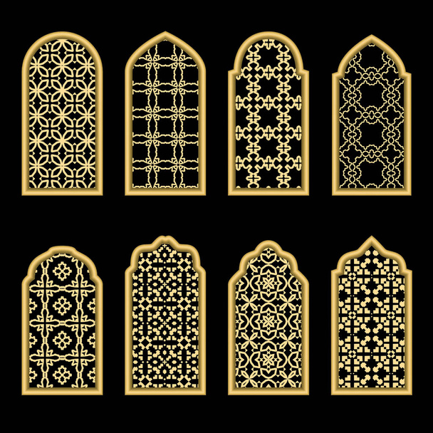 Традиційне золоте арабське вікно
 - Вектор, зображення